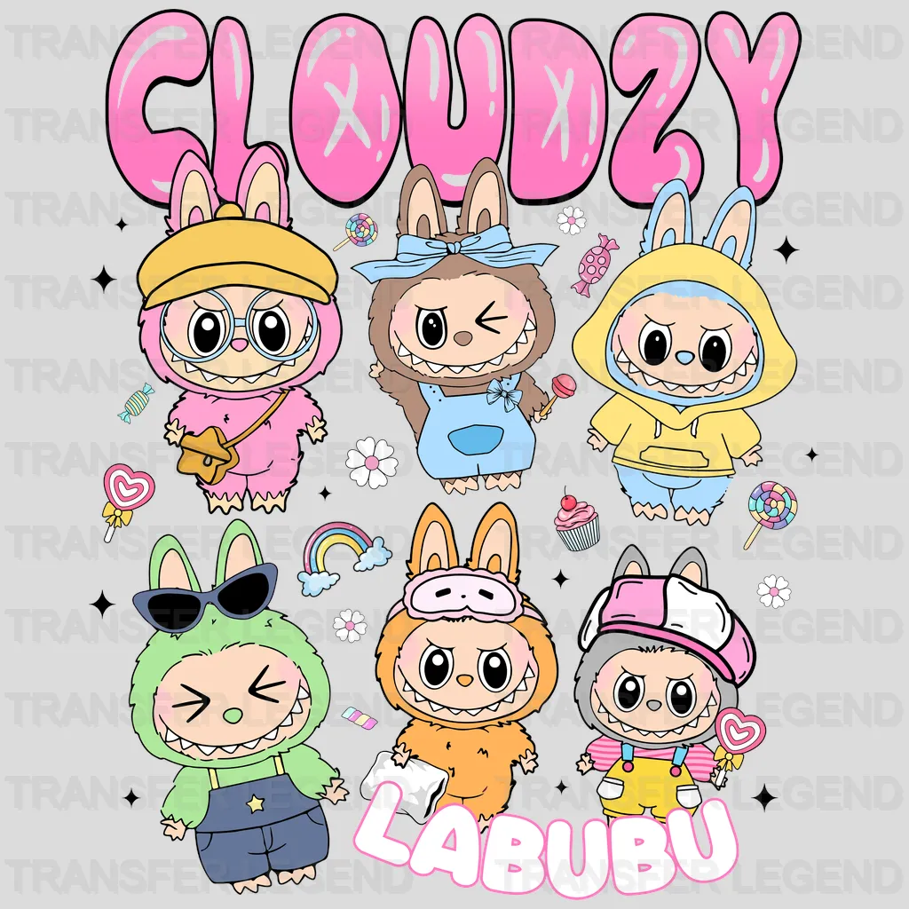 Gloudzy 2 Freak Labubu Design - DTF Heat Transfers
