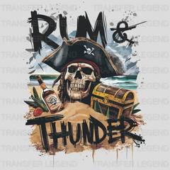 Thunder Skull Pirate Design - DTF Heat Transfer - transferlegend