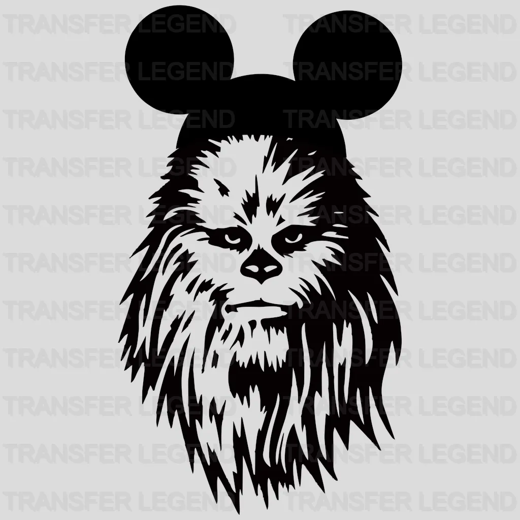 Star Wa Chewbacca With Micky Ears Hat Design - DTF heat transfer - transferlegend