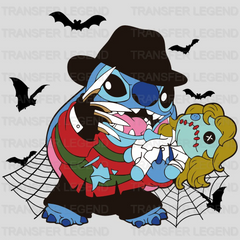 Disney Stitch Halloween Freddy Krueger Design - DTF heat transfer - transferlegend