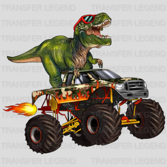 COOL DINOSAUR MONSTER TRUCK Design - DTF heat transfer - transferlegend