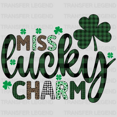 Miss Lucky Charm St. Patrick's Day Design - DTF heat transfer - transferlegend