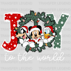 JOY TO THE WORLD, Christmas Design, Dtf Heat Transfer - transferlegend