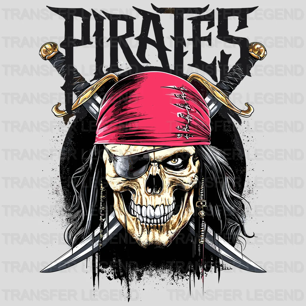 Swords & Skull Pirate Design - DTF Heat Transfer - transferlegend