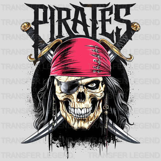 Swords & Skull Pirate Design - DTF Heat Transfer - transferlegend