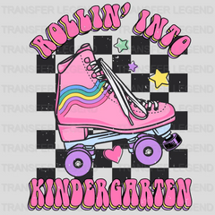 Rollin Into Kindergarten 100 Days School Design - DTF heat transfer - transferlegend