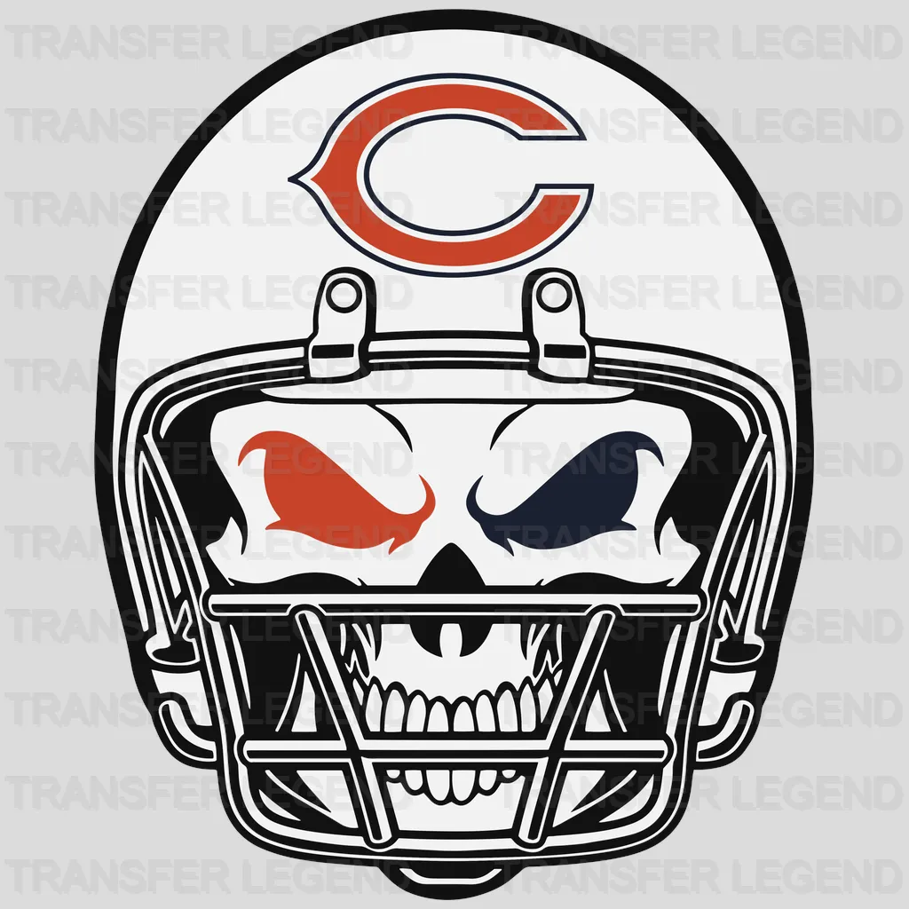 Chicago Bears Bandit Mask Helmet Emblem NFL Design - DTF Heat Transfer