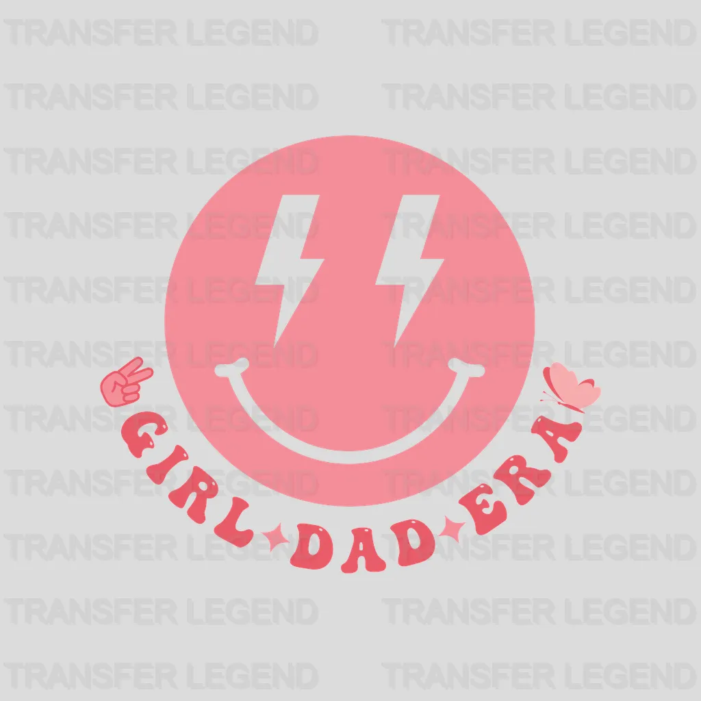 Girl Dad Era Smiley Design - DTF heat transfer - transferlegend