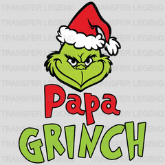 Mama Papa Little Family Grinch Design, Christmas Design, Dtf Heat Transfer - transferlegend