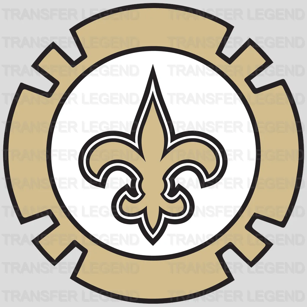 New Orleans Saints “Fueled By” spoon and fleur‑de‑lis icon, NFL design - DTF Heat Transfer