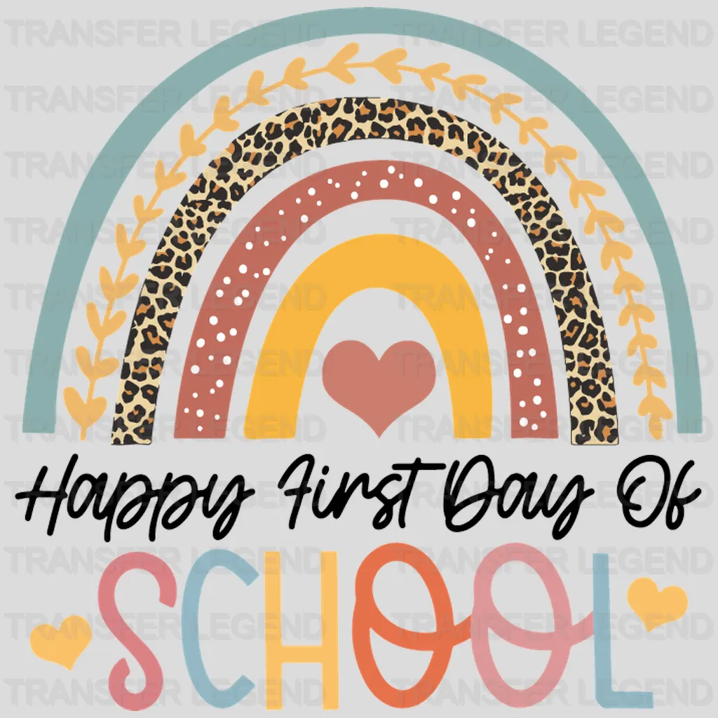 Happy First Day of School Teacher Design - DTF heat transfer - transferlegend