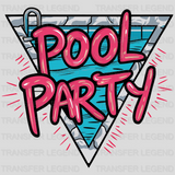 Party Pool Party Design - DTF Heat Transfer - transferlegend