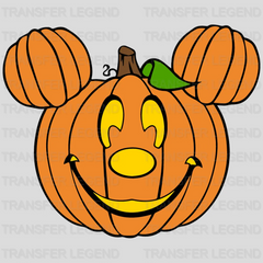 Halloween Pumpkin Mickey - Minnie Head Design - DTF heat transfer - transferlegend