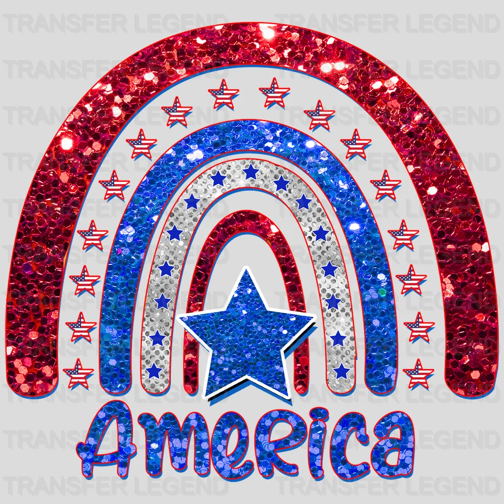 America Rainbow DTF Transfer - transferlegend