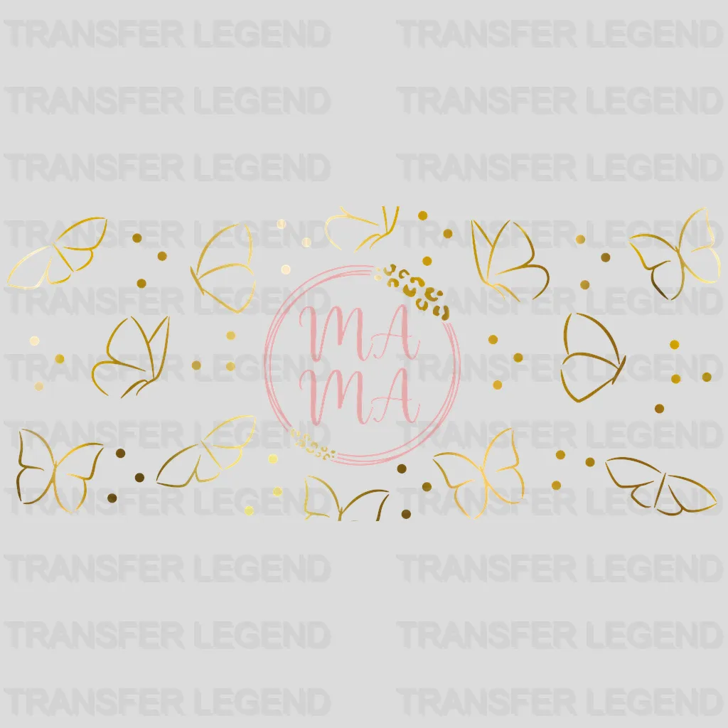 Mama Butterflies UV DTF Transfer Cup Wrap UV DTF Sticker - transferlegend