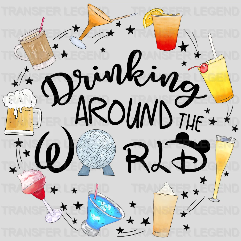 Disney Drinking Around The World Design - DTF heat transfer - transferlegend