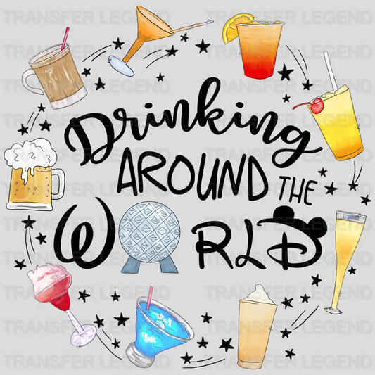 Drinking Around The World Design - DTF heat transfer - transferlegend