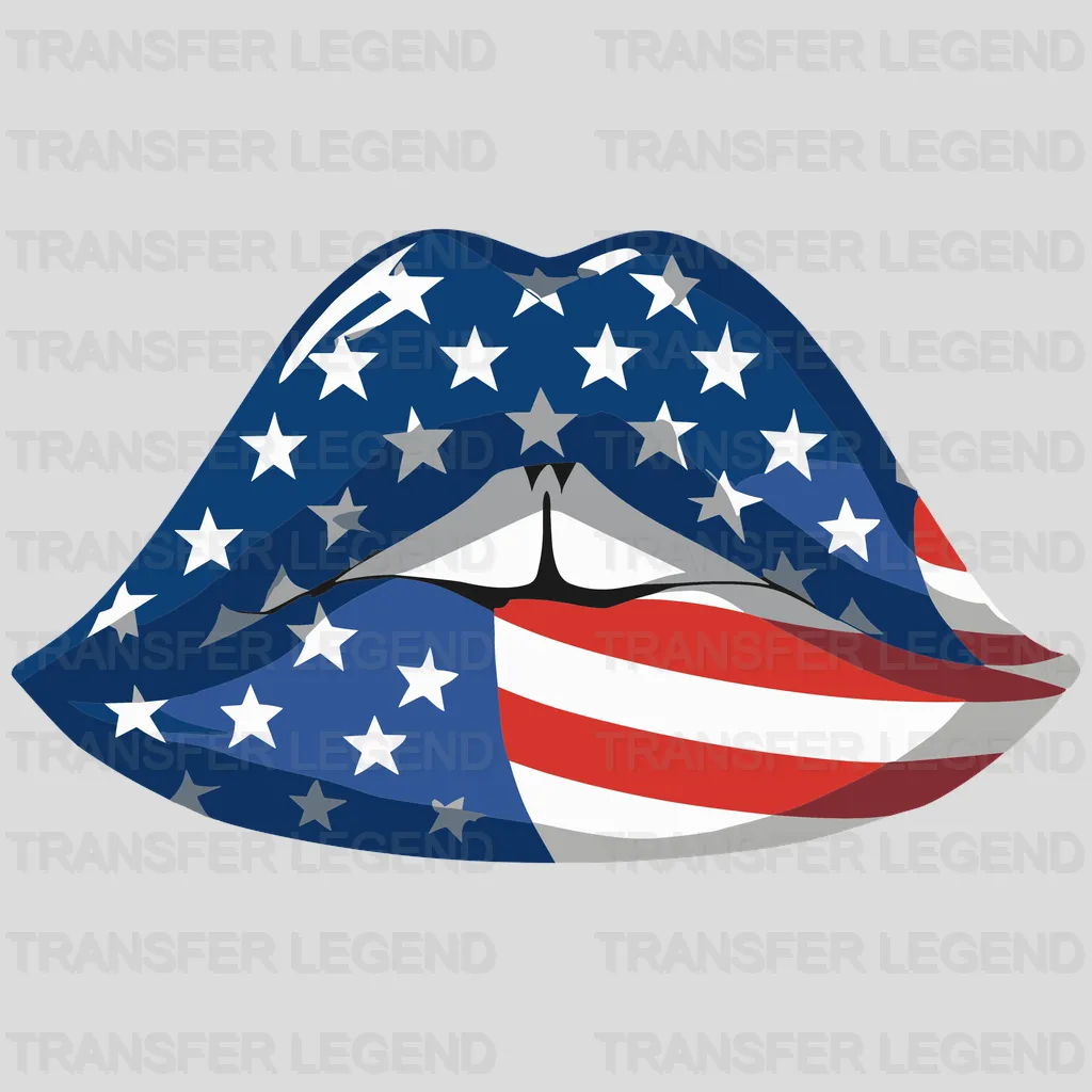 Lips USA Design - DTF Heat Transfers - transferlegend