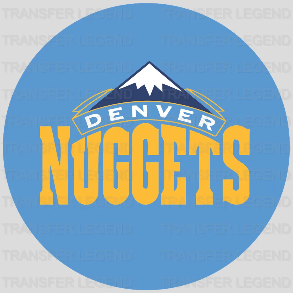 Denver Nuggets Mountain Banner Circle Mark NBA Design - DTF Heat Transfer
