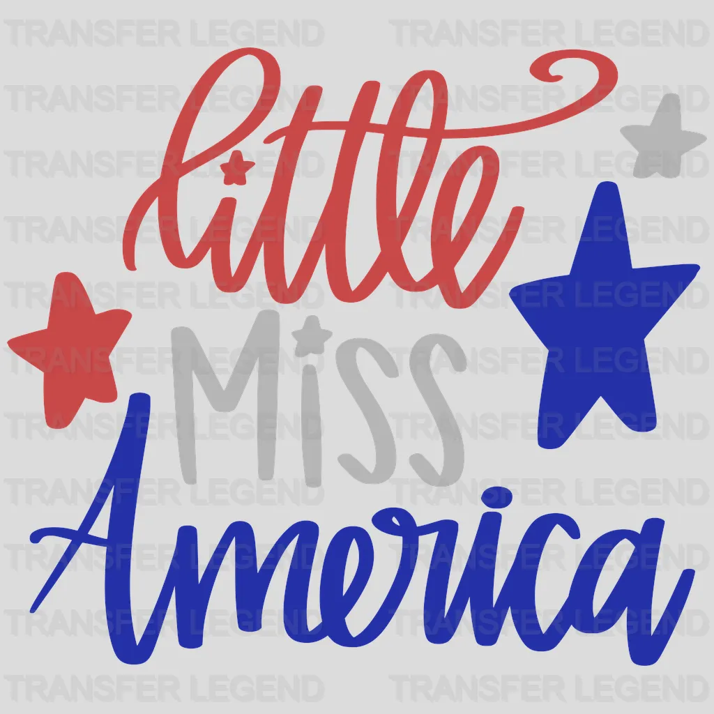 Little Miss America DTF Transfer - transferlegend