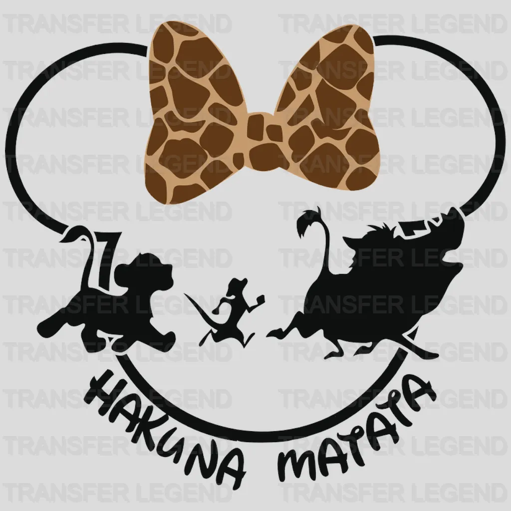 Hakuna Matata Minnie Head Design - DTF heat transfer - transferlegend