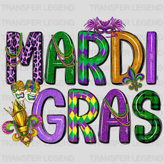 Mardi Gras Design- Mardi Gras DTF heat transfer - transferlegend