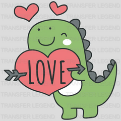 Dino Love Valentine's Day Design - DTF heat transfer - transferlegend