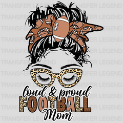 Loud Proud Football Mom DTF Transfer - transferlegend