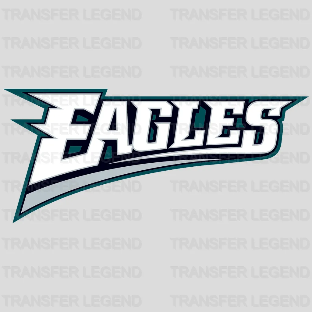 Philadelphia Eagles italic ‘Eagles’ script wordmark, NFL design - DTF Heat Transfer