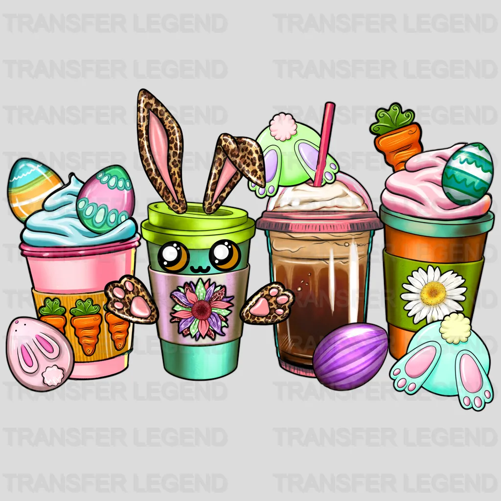 Cups Easter Design - DTF heat transfer - transferlegend