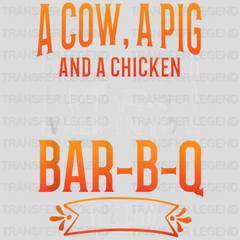 A Pig, A Chicken And A Cow Walk Into A Bar-B-Q The End Design - DTF heat transfer - transferlegend