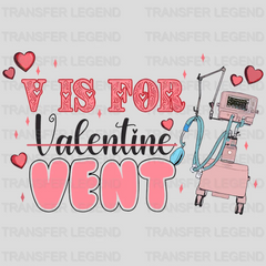 V Is For Vent Valentine's Day Design - DTF heat transfer - transferlegend