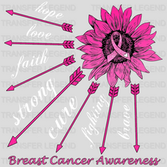 Flower Arrows Breast Cancer Awareness Design - DTF heat transfer - transferlegend