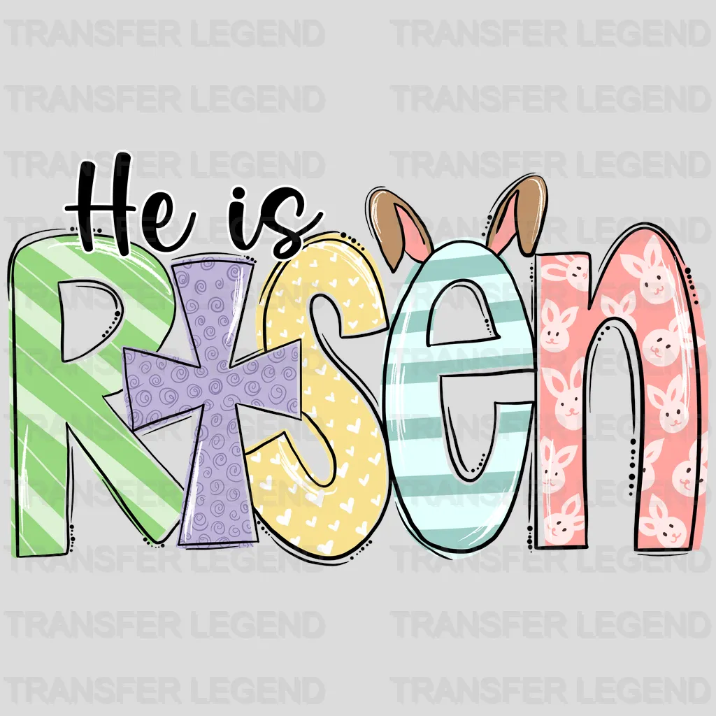 He Is Risen Easter Design - DTF heat transfer - transferlegend