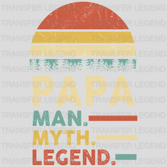 Papa Man Myth Legend Vintage Design - DTF heat transfer - transferlegend