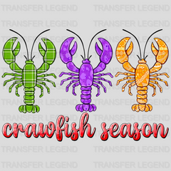 Crawfish Season Mardi Gras Design- Mardi Gras DTF heat transfer - transferlegend