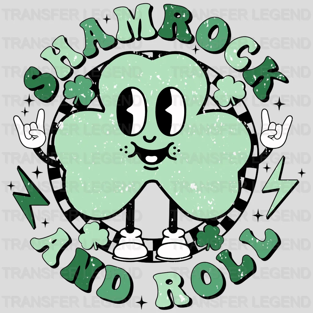 Shamrock And Roll St. Patrick's Day Design - DTF heat transfer - transferlegend