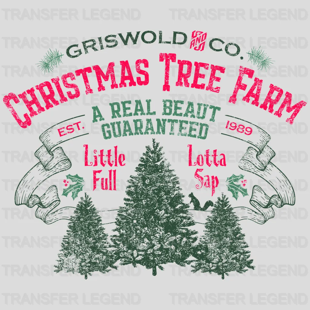 Christmas Tree Farm Design - DTF heat transfer - transferlegend