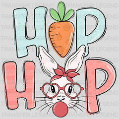 Easter Hip Hop Bubble Gum Bunny Design- DTF heat transfer - transferlegend