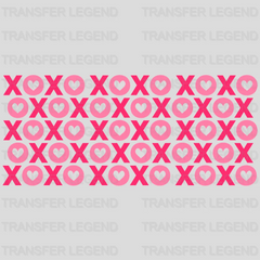 XOXO Hearts UV DTF Transfer Cup Wrap UV DTF Sticker - transferlegend