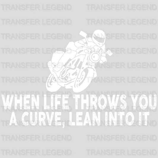 When Live Throws You - Motocycle Design DTF Heat Transfer - transferlegend