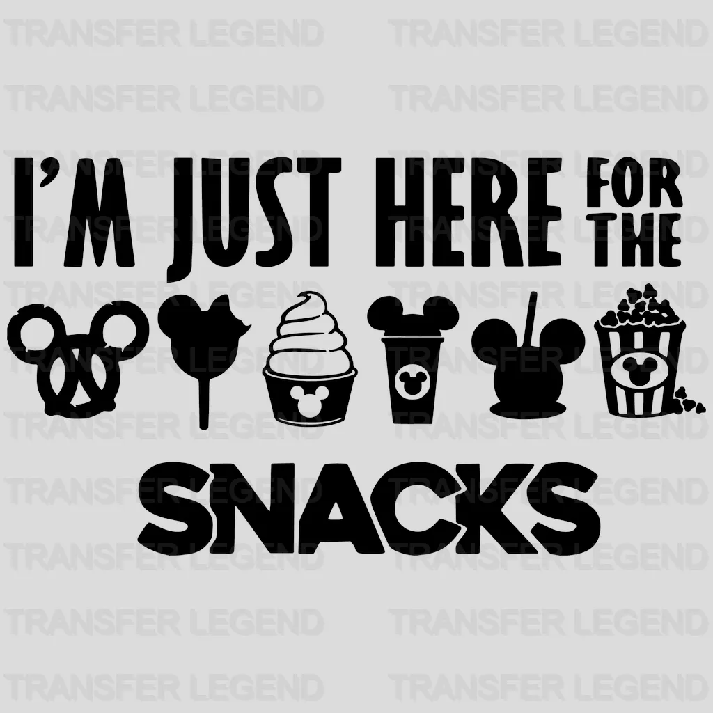 I'm Just Here For The Snacks Design - DTF heat transfer - transferlegend