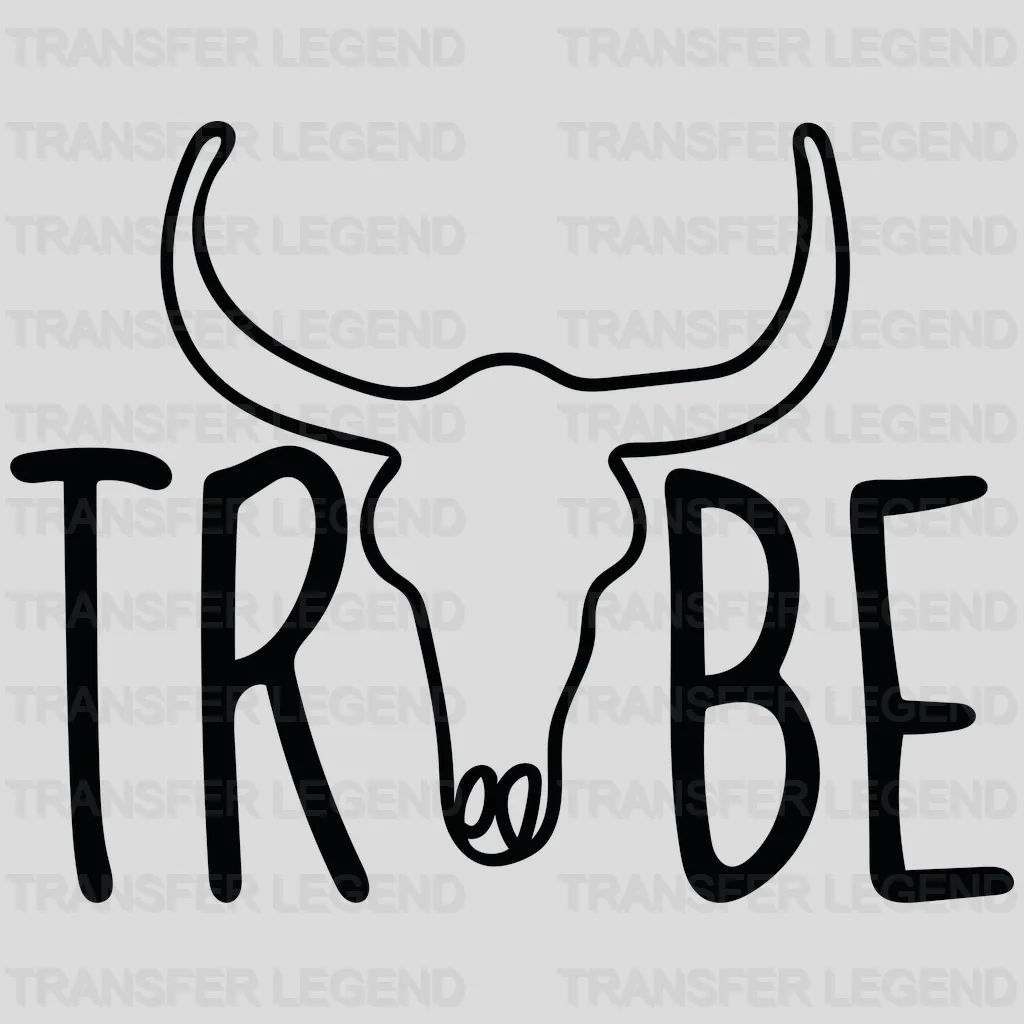 Cow Skull Bride/Tribe design- DTF heat transfer - transferlegend