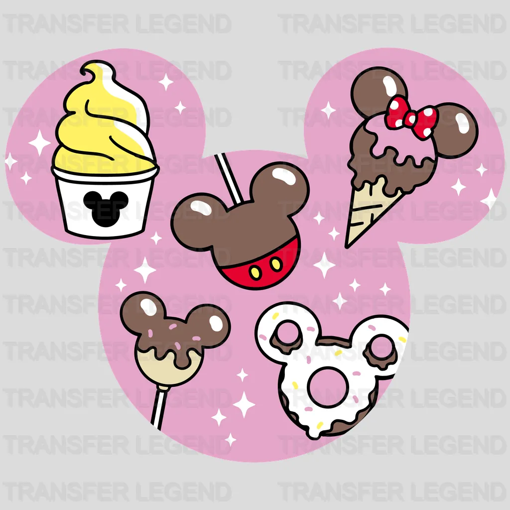 Disney Snacks Mickey Head Design - DTF heat transfer - transferlegend