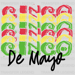 Cinco Cinco Cinco De Mayo - Cinco De Mayo DTF heat transfer - transferlegend