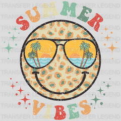 Summer Vibes Smiley Face Palm Sunglasses - Vacation Design - DTF heat transfer - transferlegend