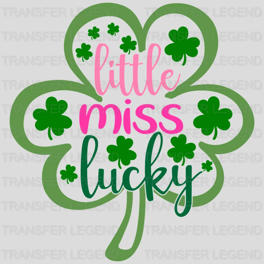 Little Miss Lucky St. Patrick's Day Design - DTF heat transfer - transferlegend