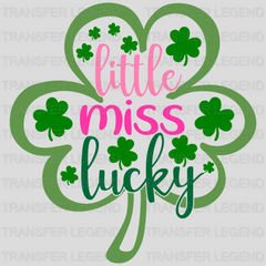 Little Miss Lucky St. Patrick's Day Design - DTF heat transfer - transferlegend