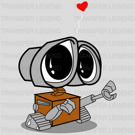 Wall-E and Eve Valentines Day Design - DTF heat transfer - transferlegend