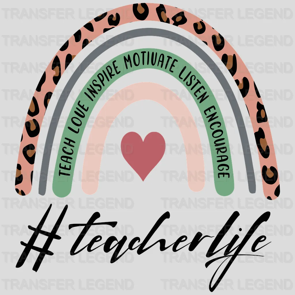 Teacher Life Leopard DTF Transfer - transferlegend